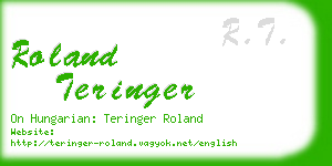 roland teringer business card